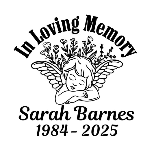 Loving Memory Angel Car Decal | Customizable Memorial Vinyl Sticker | Multiple Colors Available - Nostalgi Factory