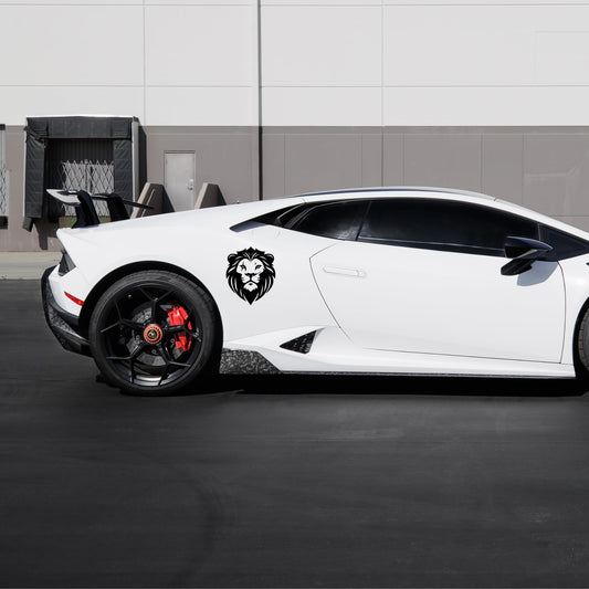 Lion Head Vinyl Car Decal Sticker | 5 Color Options, Permanent Adhesive - Nostalgi Factory