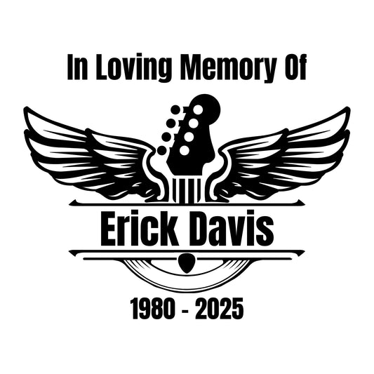 Personalized Memorial Guitar Wings Vinyl Decal | Loving Memory Car Sticker | Available in 5 Colors - Nostalgi Factory