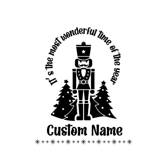 Personalized Christmas Nutcracker Window Decal | Custom Vinyl Decal | Available in 7 Colors - Nostalgi Factory
