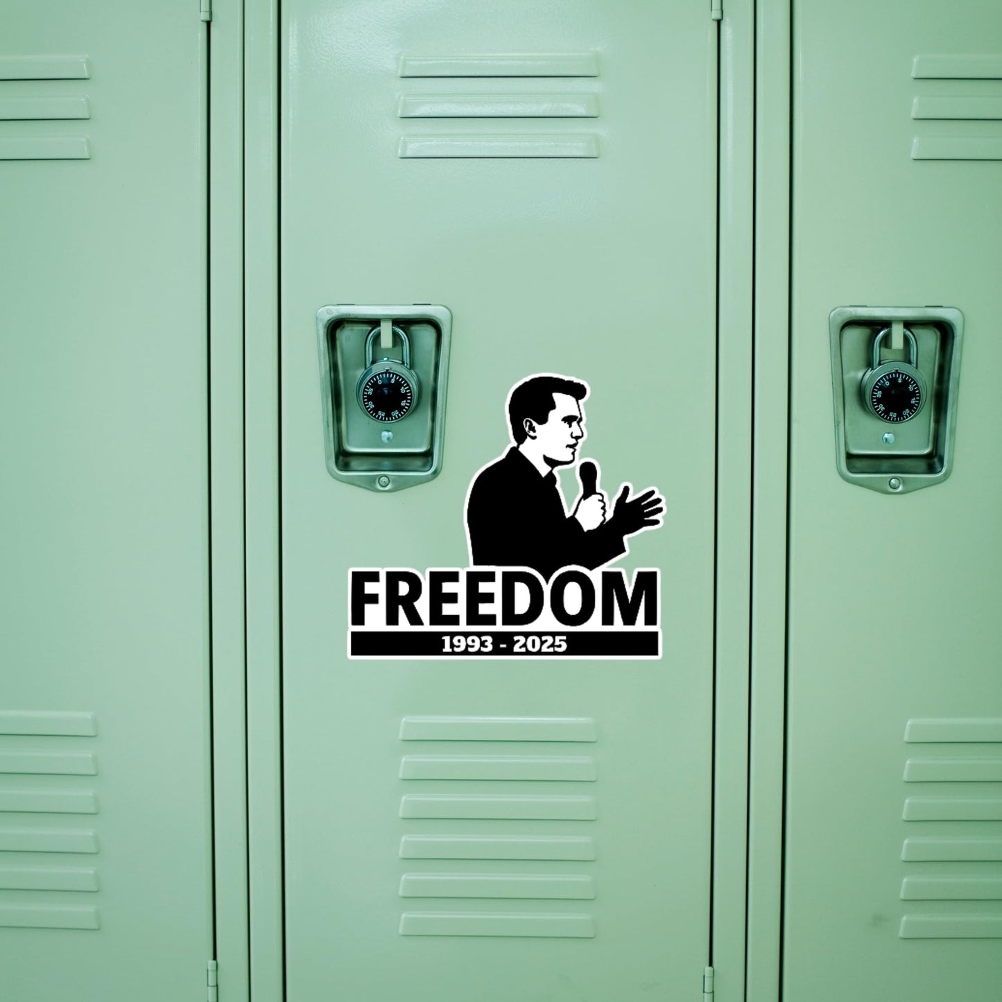 Set of 2 Freedom Vinyl Decal Sticker | Die Cut Weatherproof | Kirk Memorial Patriotism USA - Nostalgi Factory