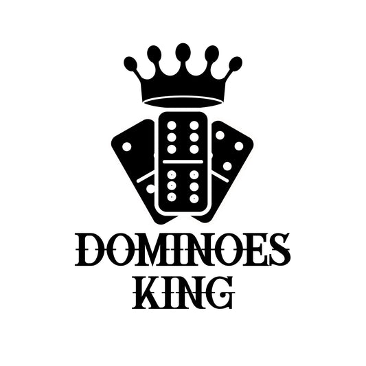 Dominoes King Car Decal | Vinyl Crown Logo Sticker | 5 Color Options - Nostalgi Factory