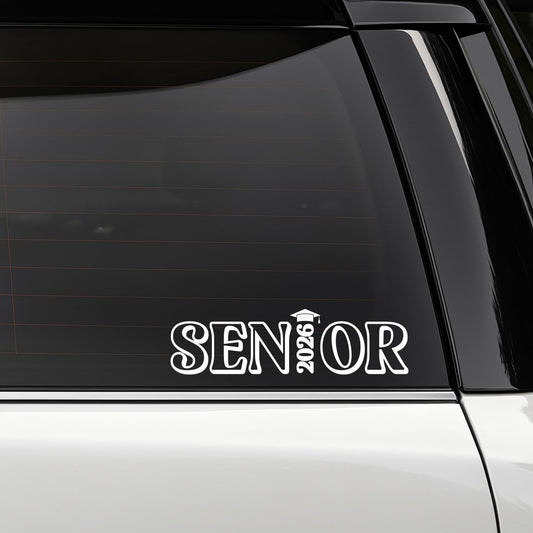 Senior 2026 Graduation Car Decal | Vinyl Window Sticker | Multiple Colors Available - Nostalgi Factory