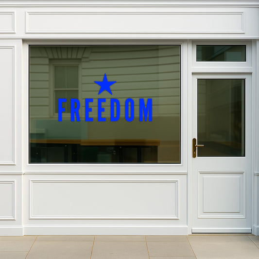 Set of 2 Freedom Star Vinyl Decal | Waterproof | for Vehicles, Windows, Laptops, Mugs - Nostalgi Factory