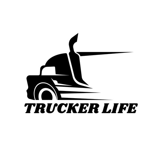 Trucker Life Vinyl Decal Car Window Sticker | Semi Truck Design | 5 Colors Available - Nostalgi Factory