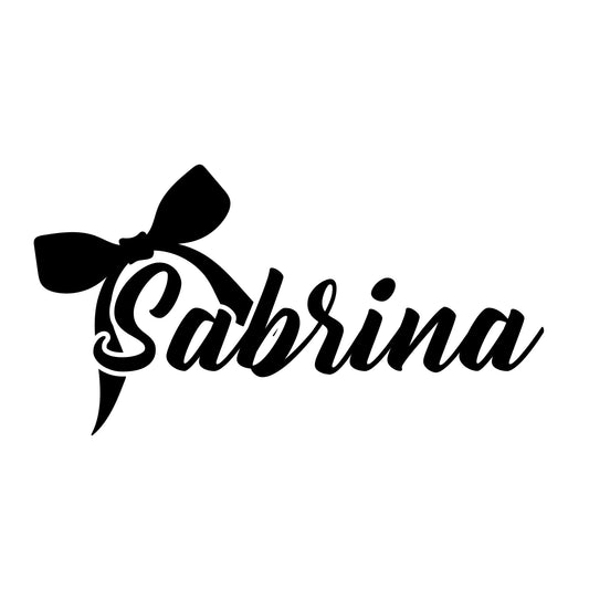Custom Name Decal with Bow Design | Vinyl Stickers for Tumbler | Laptop | Notebook | Multiple Colors Available - Nostalgi Factory
