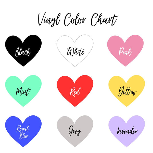 Custom Text Car Mirror Decal | Heart Design | Multiple Colors Available - Nostalgi Factory