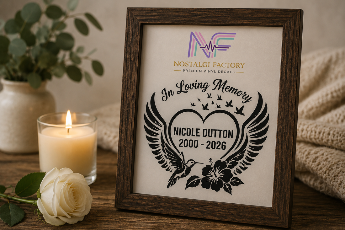 Personalized Hummingbird Memorial Decal