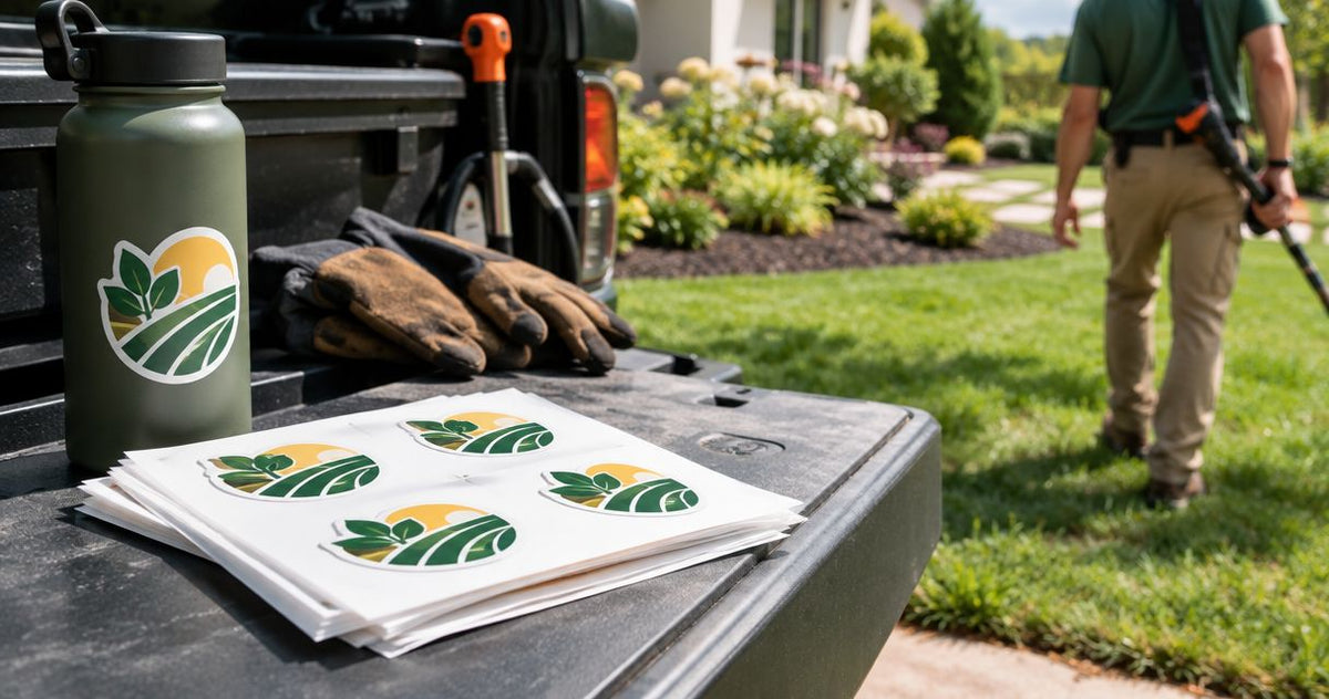 Weatherproof stickers for landscaping and lawn care companies: complete 2026 guide