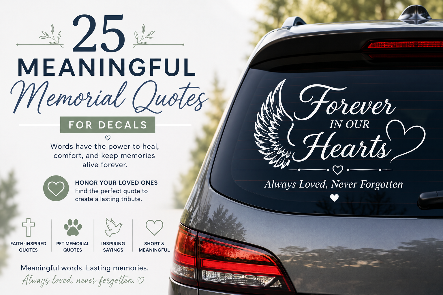 25 Meaningful Memorial Quotes for Decals - Nostalgi Factory