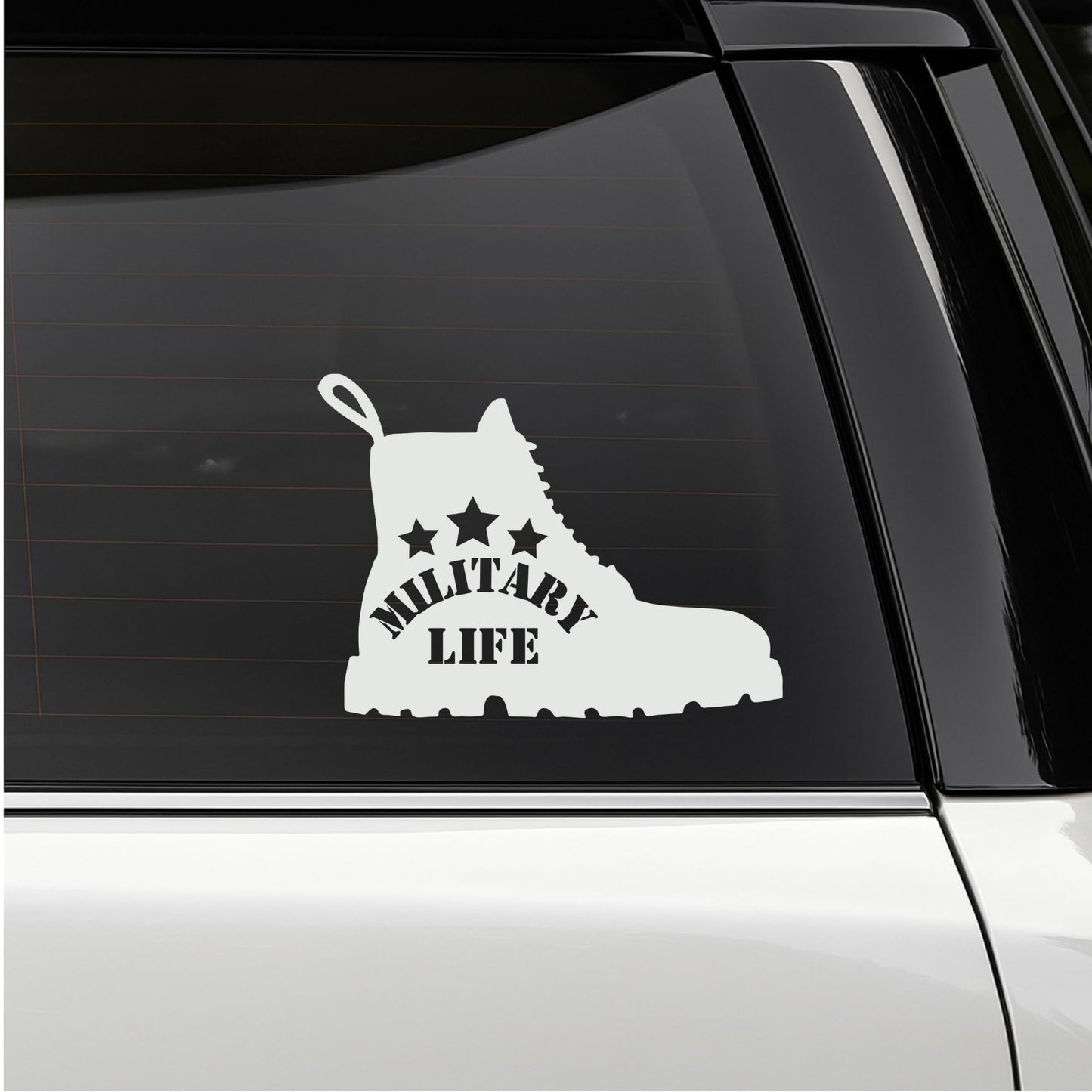 Military Service Boot Decal | Army | Navy | Marines | Air Force Life | 3-Star Combat Boot Design | - Nostalgi Factory