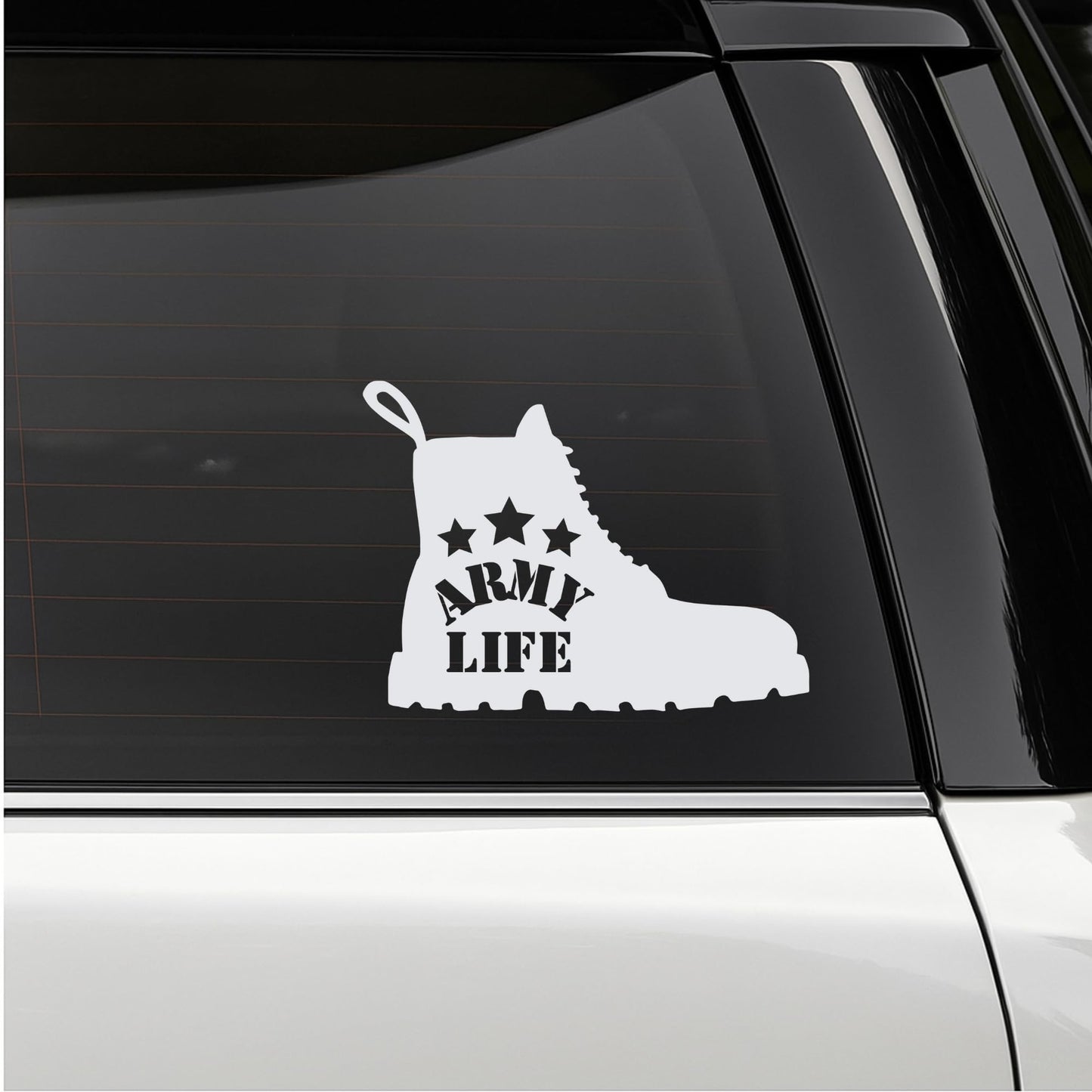 Military Service Boot Decal | Army | Navy | Marines | Air Force Life | 3-Star Combat Boot Design | - Nostalgi Factory