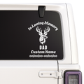 Custom Loving Memory Dad Memorial Decal | Patriotic Deer Design | Custom Name and Date | Waterproof Vinyl Nostalgi Factory