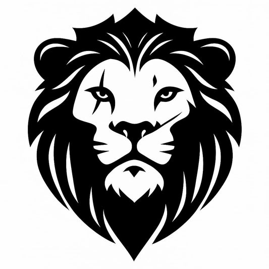 Lion Head Vinyl Car Decal Sticker | 5 Color Options, Permanent Adhesive - Nostalgi Factory