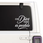 Con Dios Todo Es Posible - Spanish Inspirational Decal Nostalgi Factory