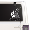 Personalized Pet Memorial Decal – Custom Dog Cat Paw Print Vinyl Sticker with Name & Years | Memorial Car Decal Nostalgi Factory