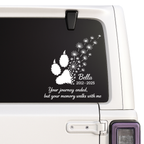 Personalized Pet Memorial Decal – Custom Dog Cat Paw Print Vinyl Sticker with Name & Years | Memorial Car Decal Nostalgi Factory