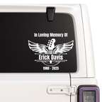 Personalized Memorial Guitar Wings Vinyl Decal | Loving Memory Car Sticker | Available in 5 Colors Nostalgi Factory