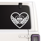 Mom Memorial Decal | Angel Wings Heart Design | In Loving Memory Custom Name & Dates | 5 Colors | Memorial Car Decal Nostalgi Factory