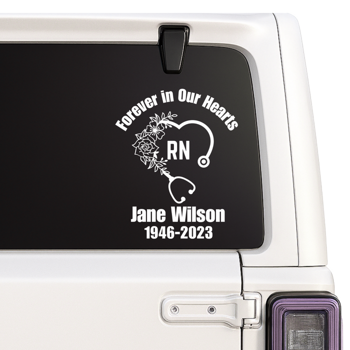 RN Nurse Memorial Decal 