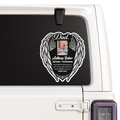Personalized Dad Memorial Photo Sticker – Angel Wings Car Window Tribute