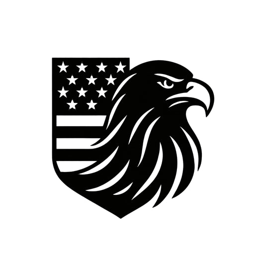 American Eagle Shield Vinyl Car Decal | Patriotic Window Sticker | Multiple Colors Available - Nostalgi Factory