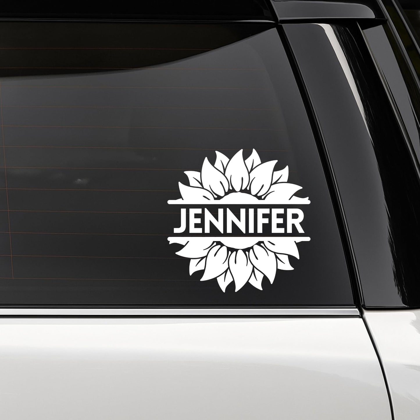 Personalized Sunflower Car Decal with Name | Tumbler | Car Window | Laptop | Mug | Permanent Vinyl | Multiple Colors Available - Nostalgi Factory