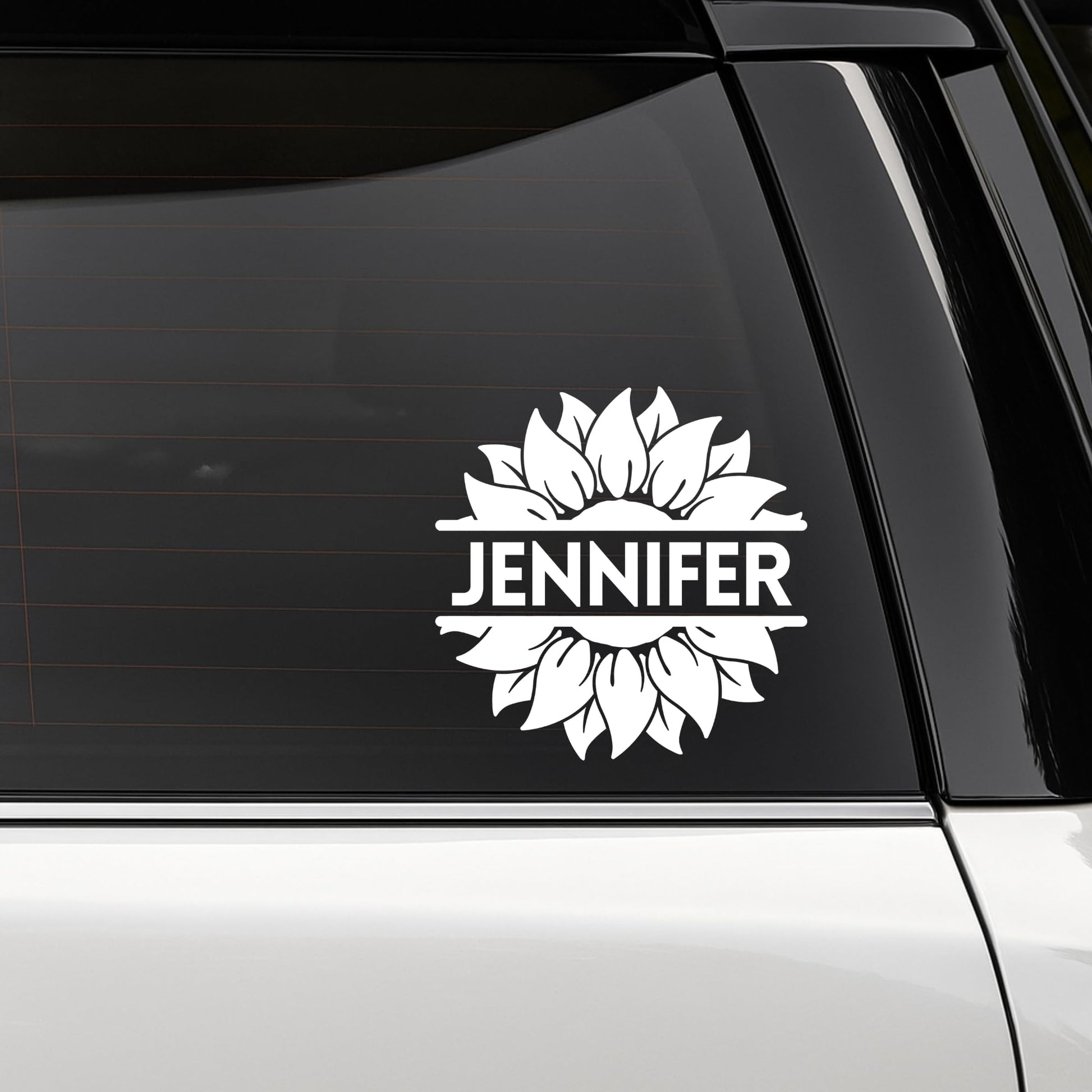 Personalized Sunflower Car Decal with Name | Tumbler | Car Window | Laptop | Mug | Permanent Vinyl | Multiple Colors Available - Nostalgi Factory