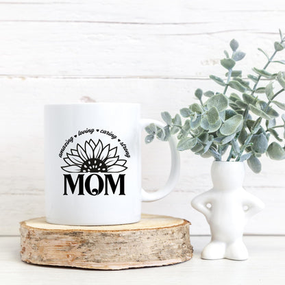 Mom Sunflower Decal Sticker | Inspirational Design with Loving Caring Message | Tumbler Mug Laptop Decal | Multiple Colors Available - Nostalgi Factory