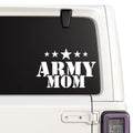 Army Mom Car Decal | Military Pride Vinyl Sticker with Stars | 5 Color Options | Permanent Adhesive Nostalgi Factory