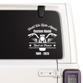 Motorcycle Memorial Decal | Until We Ride Again | Custom Name & Dates | Permanent Vinyl | 5 Colors | Memorial Car Decal Nostalgi Factory