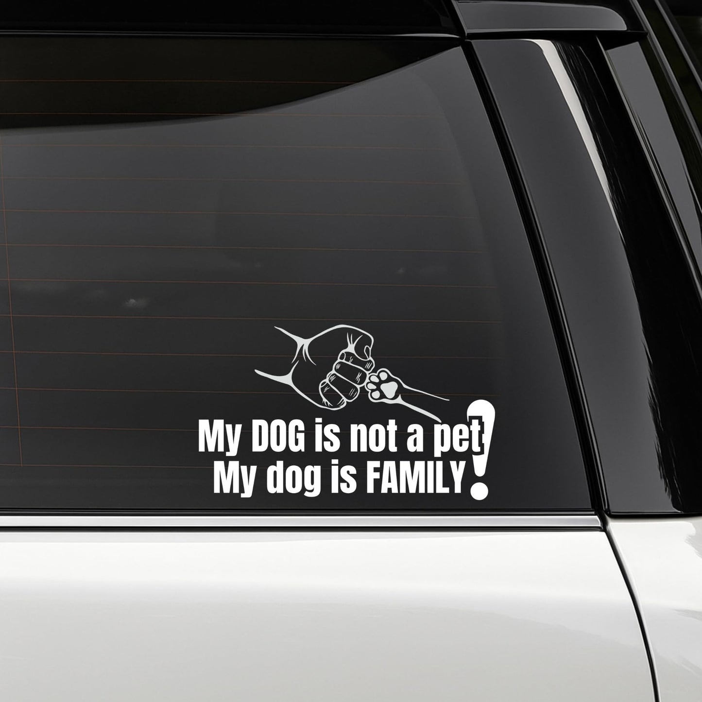 Dog Family Car Window Decal | Vinyl Sticker with Paw Print Design | Multiple Colors Available - Nostalgi Factory