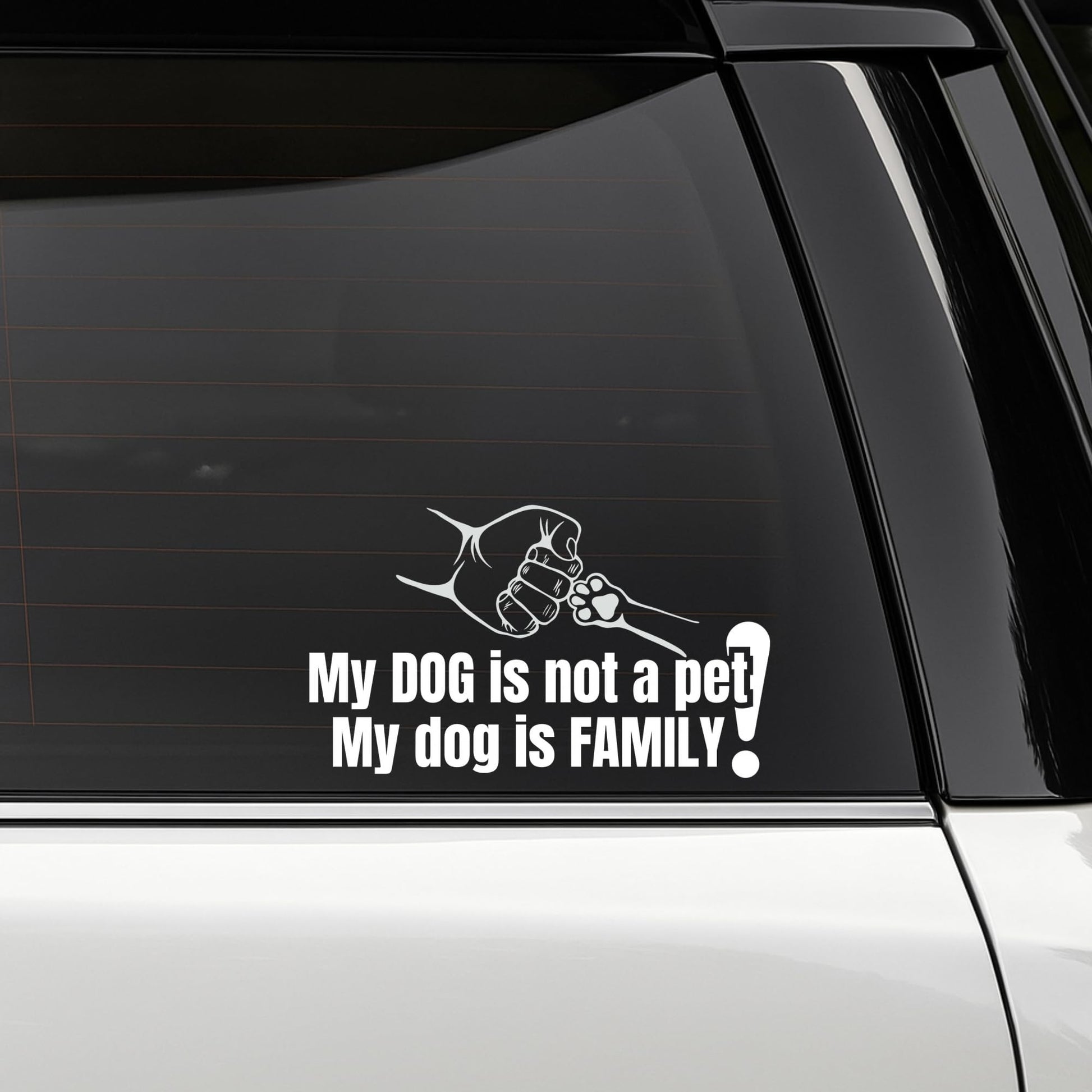 Dog Family Car Window Decal | Vinyl Sticker with Paw Print Design | Multiple Colors Available - Nostalgi Factory