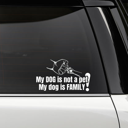 Dog Family Car Window Decal | Vinyl Sticker with Paw Print Design | Multiple Colors Available - Nostalgi Factory