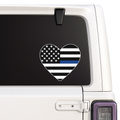 Thin Blue Line Heart Flag Car Decal | American Flag Sticker | Police Support Nostalgi Factory