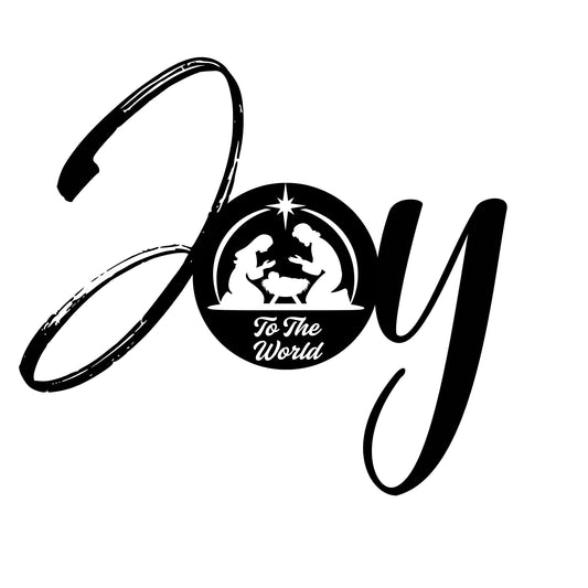 Joy to the World Nativity Scene Car Decal | Religious Christmas Vinyl Sticker | Available in 5 Colors - Nostalgi Factory
