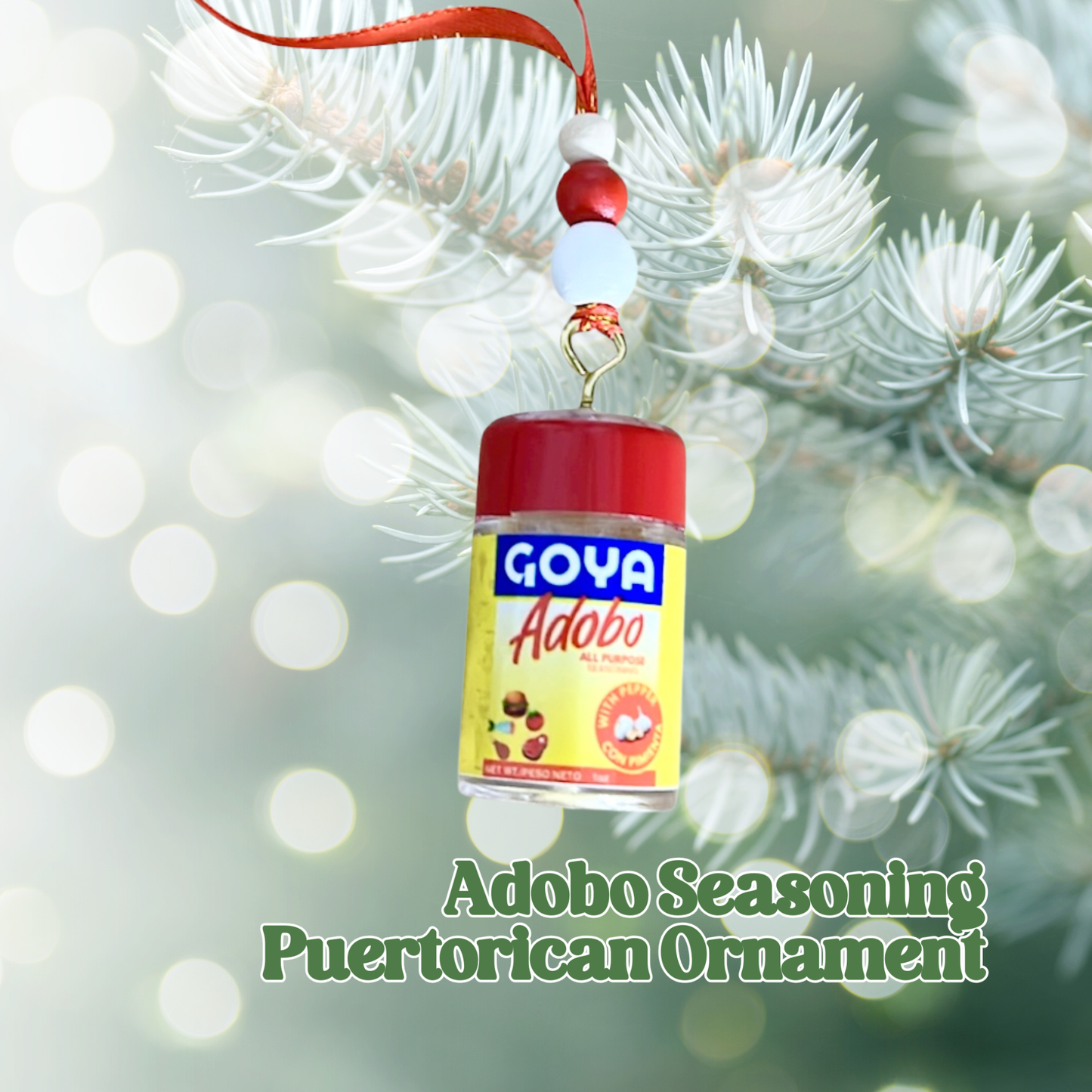 Adobo Seasoning Boricua Holiday Ornament
