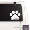 Pet Paw Print with Tulips Car Decal Vinyl Sticker Nostalgi Factory