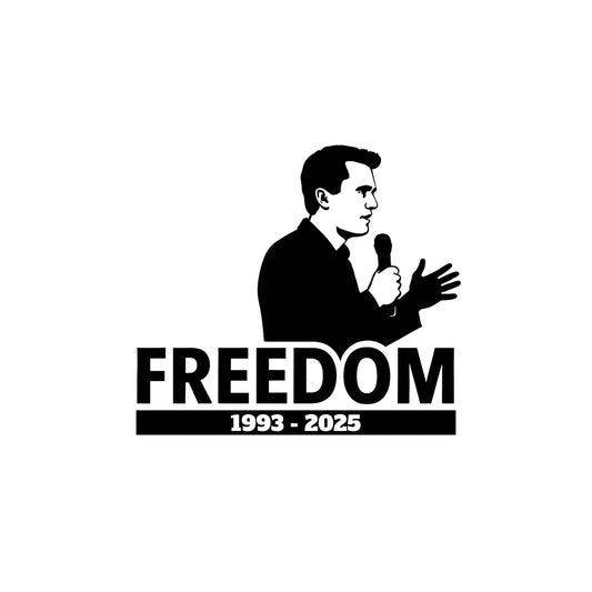 Set of 2 Freedom Vinyl Decal Sticker | Die Cut Weatherproof | Kirk Memorial Patriotism USA - Nostalgi Factory