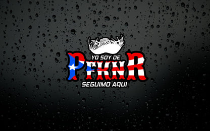 PFKNR Waterproof Sticker | Puerto Rican Pride | Sticker | Car Window | Laptop | Tumbler | PR Flag Blue and Red Design - Nostalgi Factory