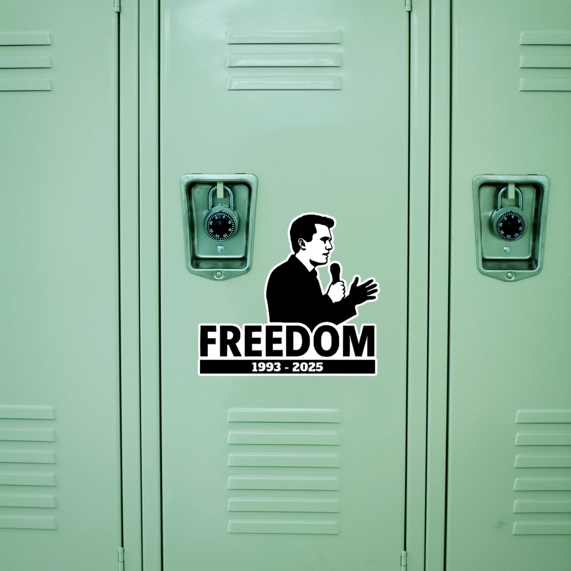 Set of 2 Freedom Vinyl Decal Sticker | Die Cut Weatherproof | Kirk Memorial Patriotism USA - Nostalgi Factory