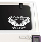 In Loving Memory | Personalized | Decal Sticker Car Window | Application Instructions Included