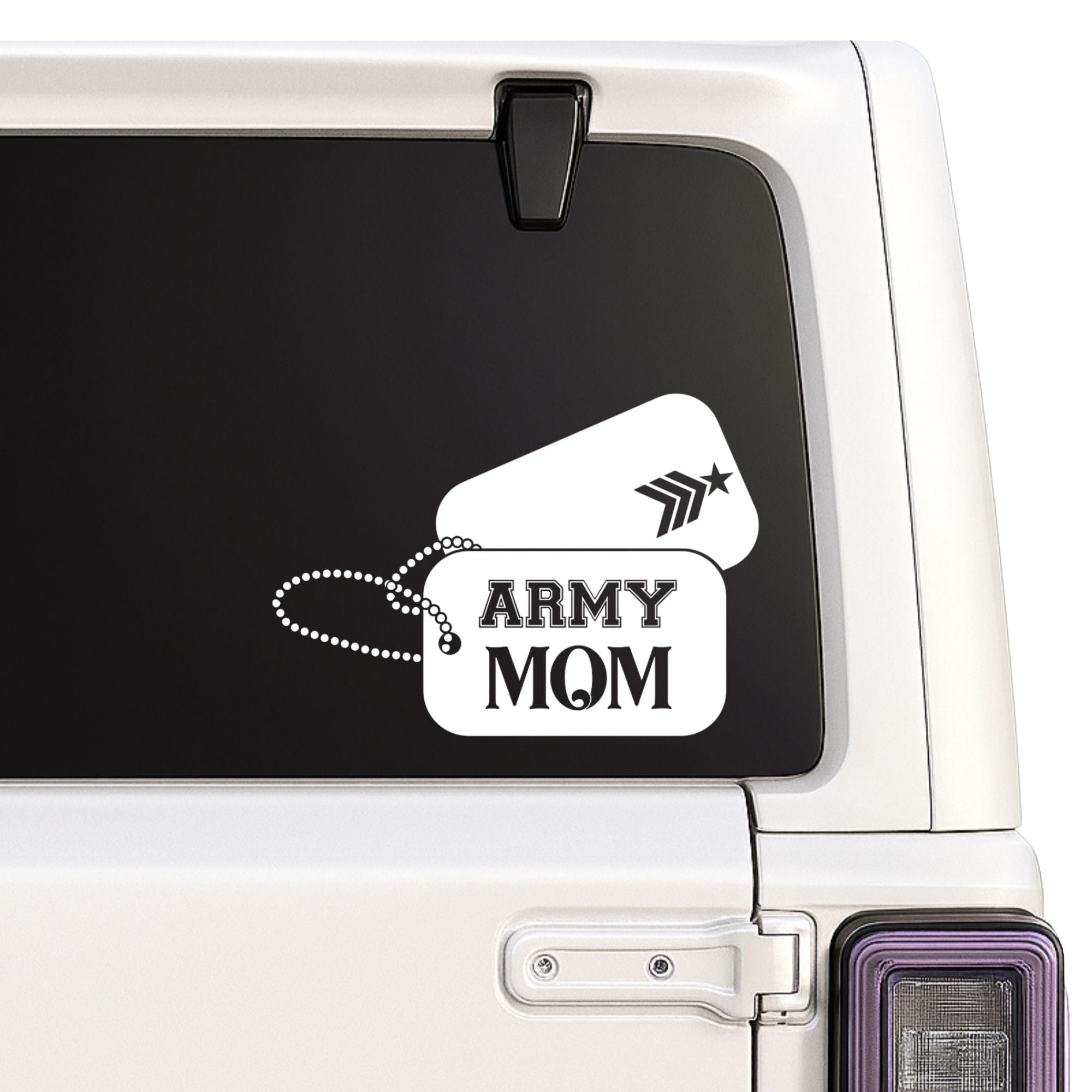 Army Mom Military Tags Car Decal | Vinyl Window, mug, tumbler Sticker Nostalgi Factory