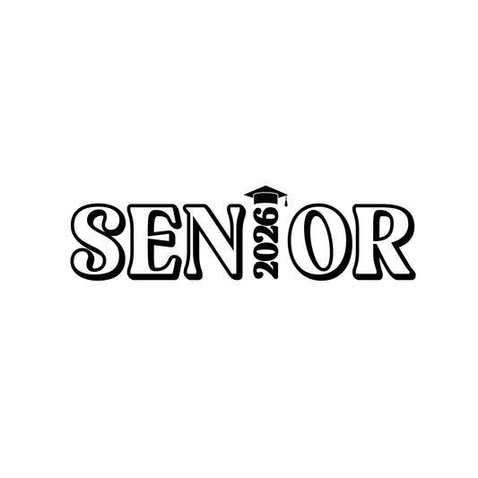 Senior 2026 Graduation Car Decal | Vinyl Window Sticker | Multiple Colors Available - Nostalgi Factory
