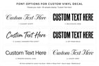 Custom Jeep Fender Decal - Personalized Side Cowl Text Decal - Custom Text Here Jeep Name Sticker - Premium Vinyl Decal - Made in USA
