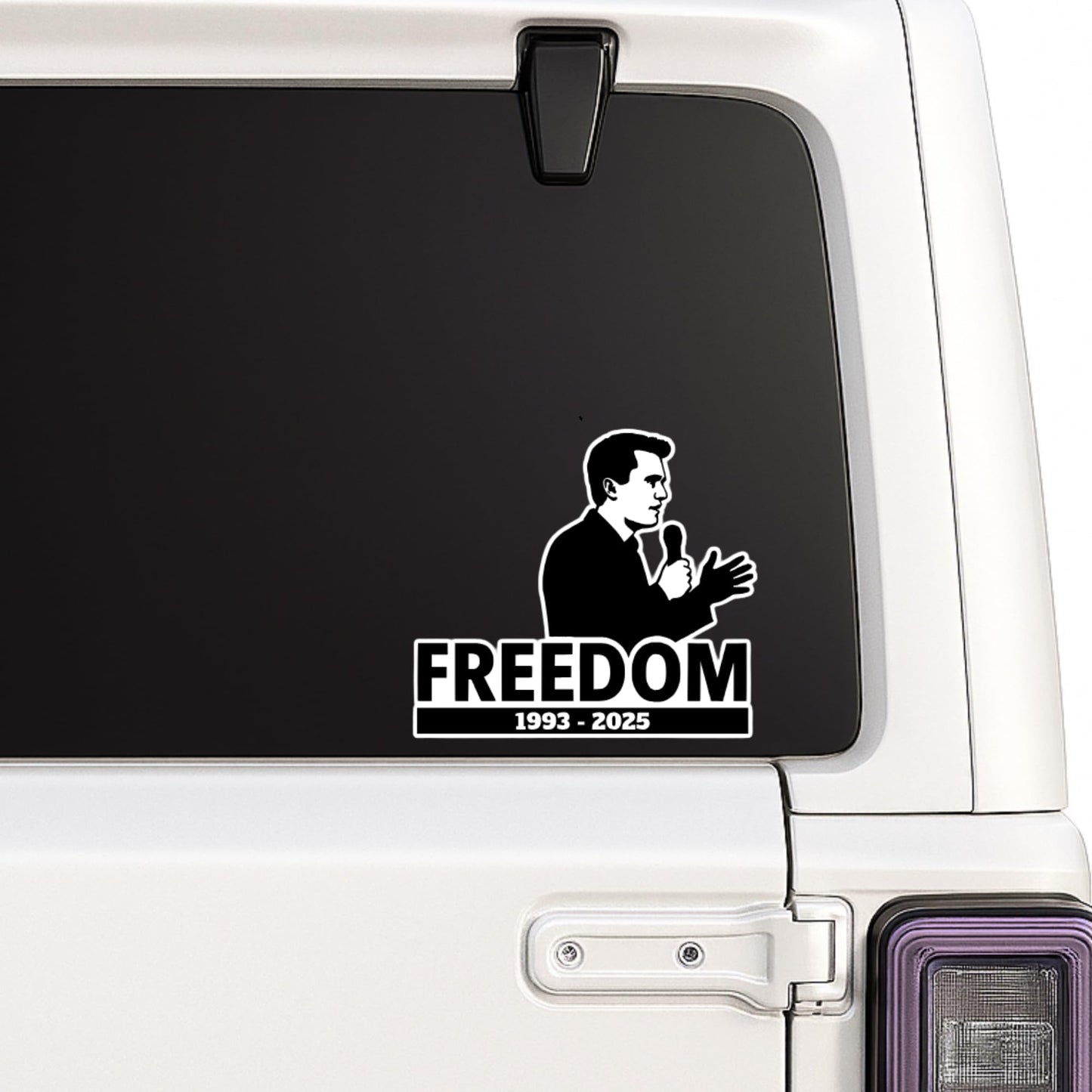 Set of 2 Freedom Vinyl Decal Sticker | Die Cut Weatherproof | Kirk Memorial Patriotism USA - Nostalgi Factory