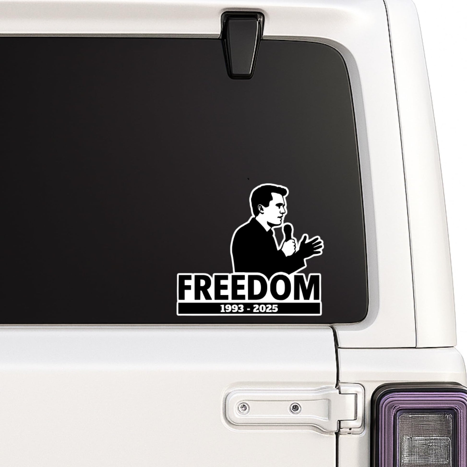 Set of 2 Freedom Vinyl Decal Sticker | Die Cut Weatherproof | Kirk Memorial Patriotism USA - Nostalgi Factory