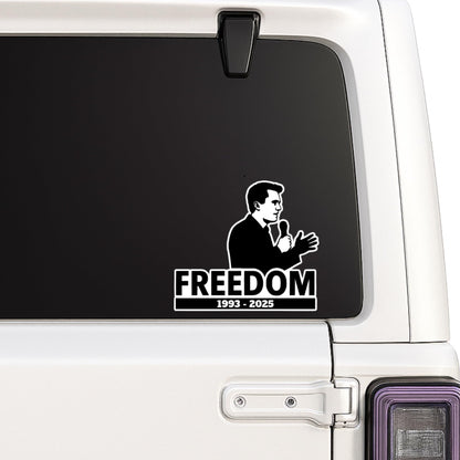 Set of 2 Freedom Vinyl Decal Sticker | Die Cut Weatherproof | Kirk Memorial Patriotism USA - Nostalgi Factory