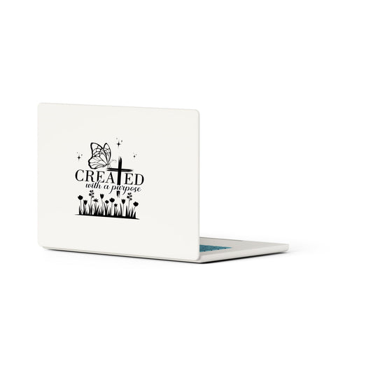 Created with a Purpose | Vinyl Decal | Inspirational Butterfly Design | Multiple Colors Available | Laptop | Car Sticker | Faith - Nostalgi Factory
