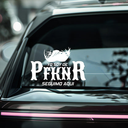 Yo Soy De PFKNR | Car Window Decal | Spanish Text Vinyl Sticker | Application Instructions Included